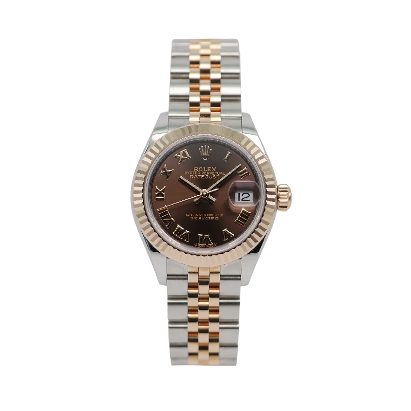 watches for men with clean, minimalist dials and leather bands -Rolex Datejust 28 Stahl / Roségold 279171 - 2023