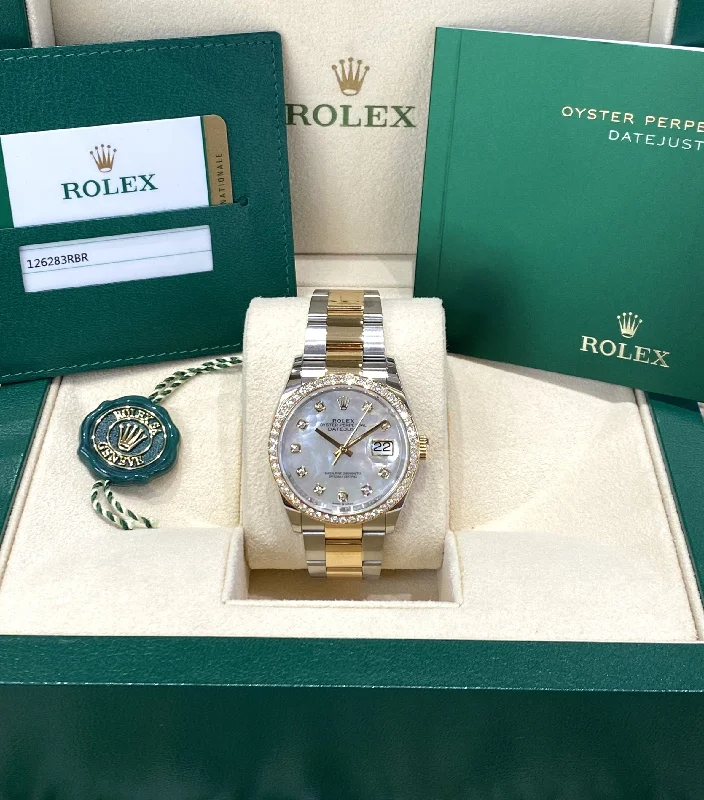 watches for men with leather straps and chronograph function -2019 Rolex Datejust 36 126283RBR