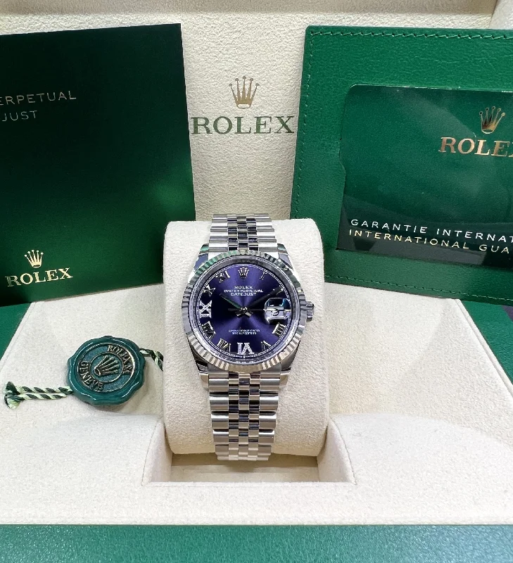 solar-powered watches for women with elegant design and eco-friendly features -2022 Rolex Datejust 36 126234