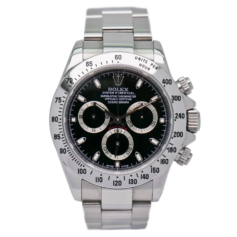 luxury watches for men with diamond-encrusted bezels and dials -Rolex Daytona Stahl 116520 - 2005