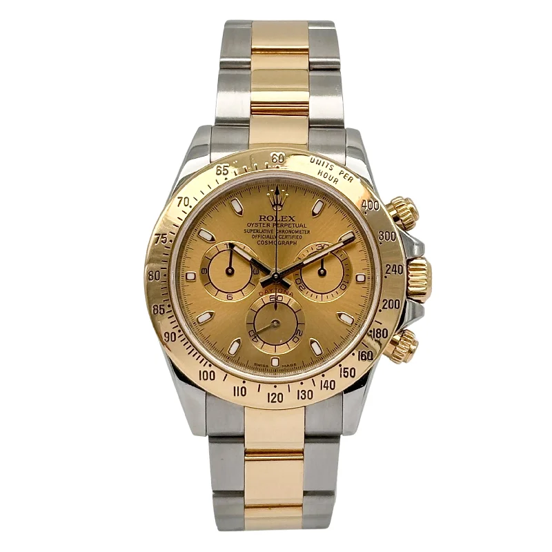 watches for men with large dials and robust designs -Rolex Daytona Stahl/Gelbgold 116523 - 2014