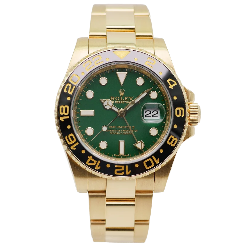 digital watches for men with multi-sport functions and fitness features -Rolex GMT-Master II Gelbgold 116718LN - 2019