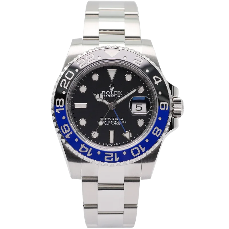 women’s watches with leather straps and modern minimalist designs -Rolex GMT-Master II Stahl 116710BLNR - 2015