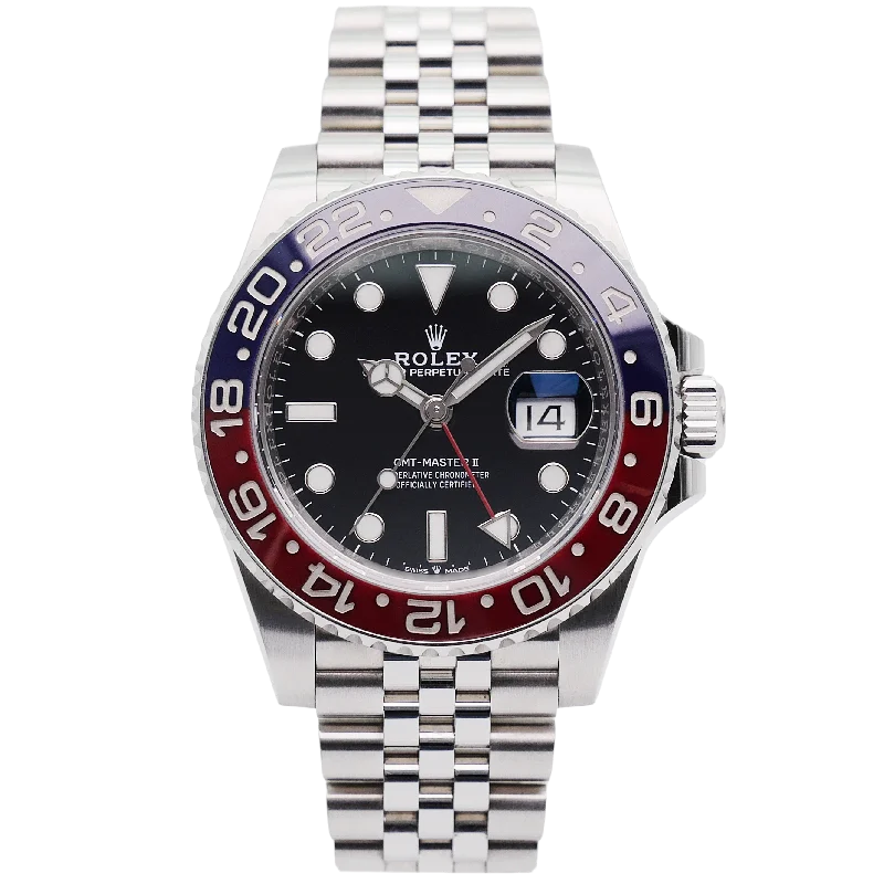 watches for men with lightweight and durable materials for outdoor use -Rolex GMT-Master II Stahl 126710BLRO - 2019