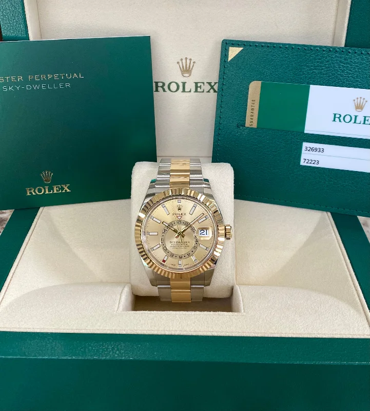 solar-powered watches for women with sleek, eco-friendly designs -2019 Rolex Sky-Dweller 326933