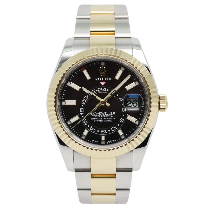 solar-powered watches for men with minimalist design and eco-friendly features -Rolex Sky-Dweller Stahl / Gelbgold 326933 - 2019