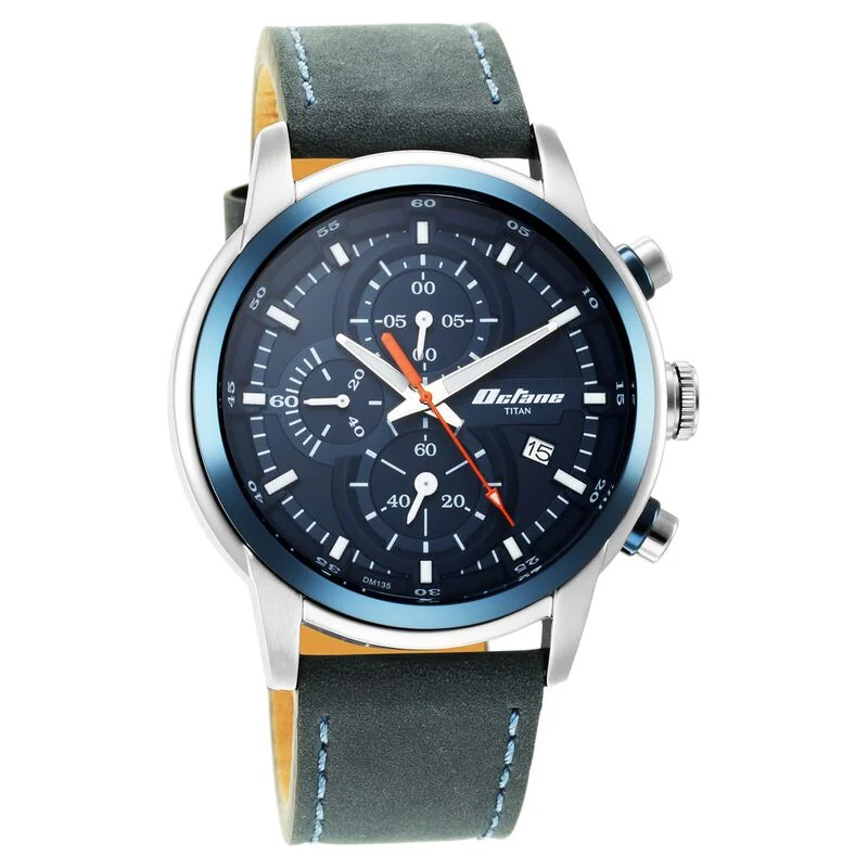 watches for men with Swiss movement and luxury design -Titan Octane Blue Dial Chronograph Watch For Men