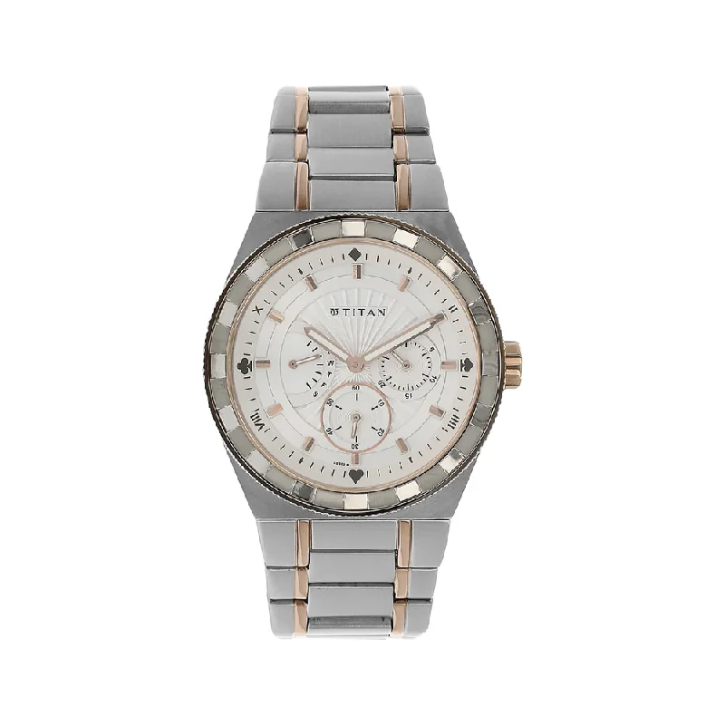 watches for women with multi-colored straps and interchangeable bands -TITAN White Dial Men's Watch NE9453KM01J