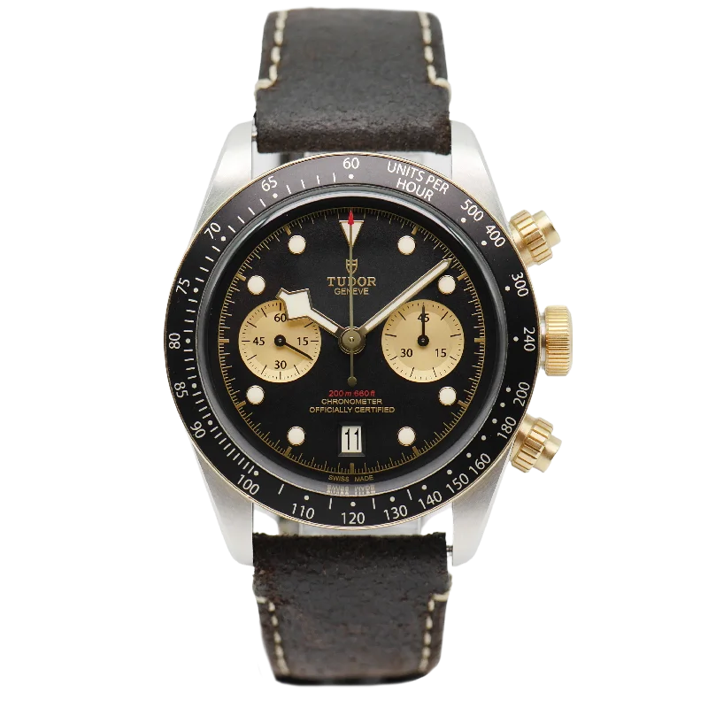 watches for women with metal mesh and elegant design -Tudor Black Bay Chronograph Stahl / Gelbgold 79363N - 2022